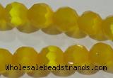 CCT377 15 inches 8mm faceted round cats eye beads wholesale
