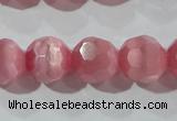 CCT391 15 inches 10mm faceted round cats eye beads wholesale