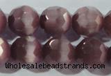 CCT396 15 inches 10mm faceted round cats eye beads wholesale