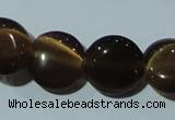 CCT527 15 inches 10mm flat round cats eye beads wholesale