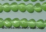 CCT965 15 inches 10*10mm faceted heart cats eye beads wholesale