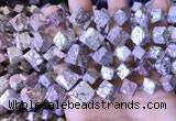 CCU403 15.5 inches 8*10mm - 14*16mm cube osmanthus stone beads