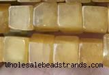CCU481 15.5 inches 6*6mm cube yellow aventurine beads wholesale