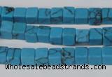 CCU50 15.5 inches 6*6mm cube turquoise beads wholesale