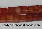 CCU67 15.5 inches 8*8mm cube red agate beads wholesale