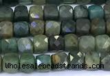 CCU892 15 inches 4mm faceted cube gemstone beads
