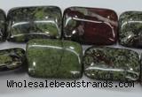 CDB244 15.5 inches 18*25mm rectangle natural dragon blood jasper beads