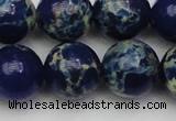 CDE2094 15.5 inches 16mm round dyed sea sediment jasper beads