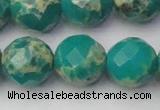 CDE2178 15.5 inches 22mm faceted round dyed sea sediment jasper beads