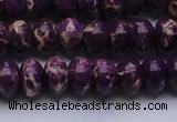 CDE2636 15.5 inches 12*16mm rondelle dyed sea sediment jasper beads