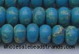 CDE2652 15.5 inches 12*16mm rondelle dyed sea sediment jasper beads
