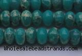 CDE2668 15.5 inches 12*16mm rondelle dyed sea sediment jasper beads