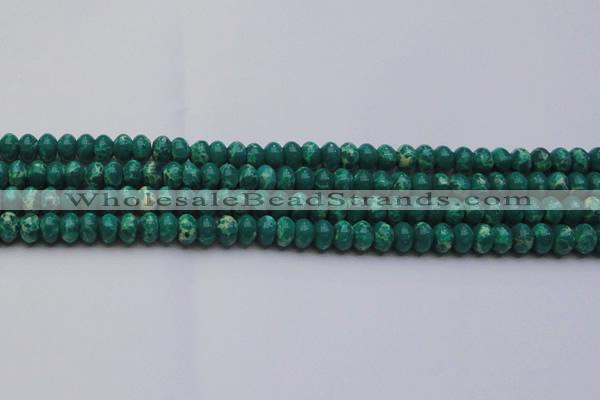 CDE2674 15.5 inches 8*12mm rondelle dyed sea sediment jasper beads