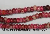 CDE584 15.5 inches 3*6mm rondelle dyed sea sediment jasper beads