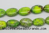 CDI92 16 inches 10*14mm oval dyed imperial jasper beads wholesale