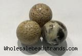 CDN1076 30mm round feldspar decorations wholesale