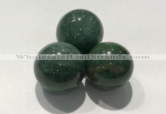 CDN1077 30mm round green biotite decorations wholesale