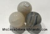 CDN1096 30mm round agate decorations wholesale