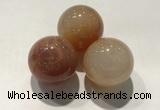 CDN1097 30mm round fire agate decorations wholesale