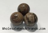 CDN1115 30mm round zebra jasper decorations wholesale