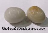 CDN1351 35*45mm egg-shaped yellow jade decorations wholesale