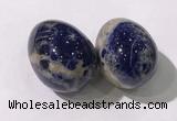 CDN1372 35*45mm egg-shaped sodalite decorations wholesale