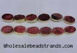 CDQ504 20*30mm - 22*30mm oval druzy quartz beads wholesale