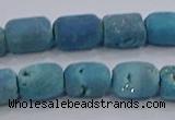 CDQ605 8 inches 6*8mm drum druzy quartz beads wholesale