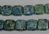 CDS270 15.5 inches 12*12mm square dyed serpentine jasper beads
