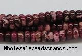 CDT06 15.5 inches 4*8mm rondelle dyed aqua terra jasper beads