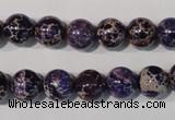 CDT696 15.5 inches 10mm round dyed aqua terra jasper beads