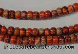CDT731 15.5 inches 4*6mm rondelle dyed aqua terra jasper beads