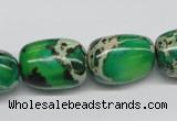CDT74 15.5 inches 15*20mm nuggets dyed aqua terra jasper beads