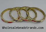 CEB109 7mm width gold plated alloy with enamel bangles wholesale