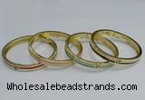 CEB112 7mm width gold plated alloy with enamel bangles wholesale