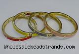 CEB113 7mm width gold plated alloy with enamel bangles wholesale