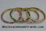 CEB114 6mm width gold plated alloy with enamel bangles wholesale