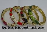 CEB122 16mm width gold plated alloy with enamel bangles wholesale