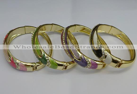 CEB124 16mm width gold plated alloy with enamel bangles wholesale