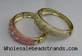 CEB125 16mm width gold plated alloy with enamel bangles wholesale