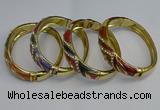 CEB126 16mm width gold plated alloy with enamel bangles wholesale