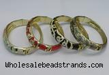 CEB134 16mm width gold plated alloy with enamel bangles wholesale