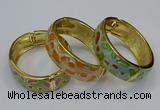 CEB147 19mm width gold plated alloy with enamel bangles wholesale