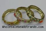CEB153 17mm width gold plated alloy with enamel bangles wholesale