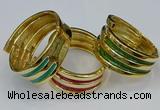 CEB186 38mm width gold plated alloy with enamel bangles wholesale
