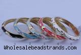 CEB31 5pcs 10mm width gold plated alloy with enamel bangles