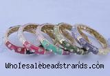CEB37 5pcs 12mm width gold plated alloy with enamel rhinestone & bangles