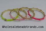 CEB65 6mm width gold plated alloy with enamel bangles wholesale