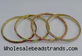CEB76 5mm width gold plated alloy with enamel bangles wholesale