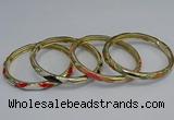 CEB99 6mm width gold plated alloy with enamel bangles wholesale